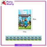 Minecraft Theme Goody Bags Pack of 10 For Theme Birthday Party Decoration and Celebration