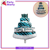 Mini Size Happy Birthday Printed Cake Shaped Foil Balloon For Birthday Party & Decoration