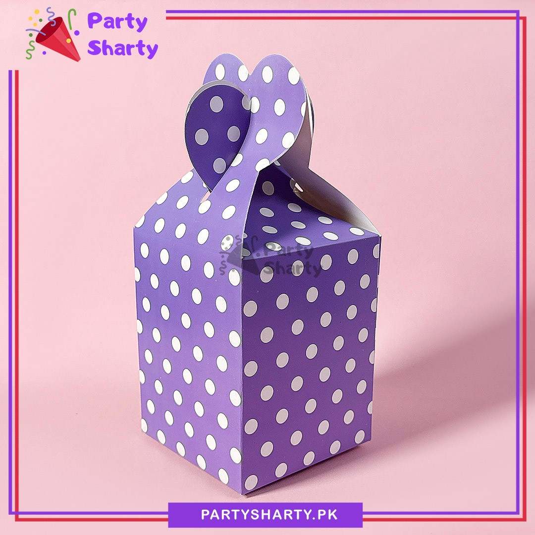 10pcs Mini Polka Dots Design Goody Box For Birthday Party Giveaways