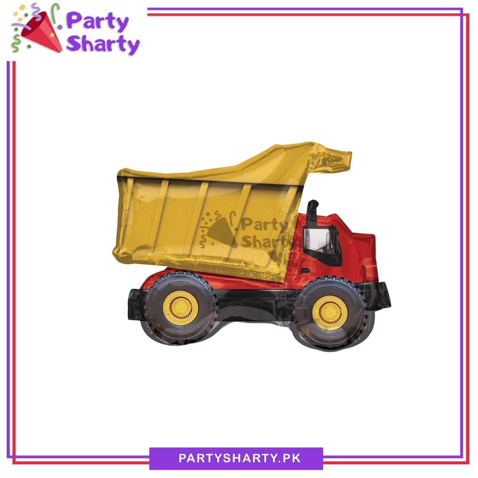 Mini Size Construction Truck Foil Balloon For Construction Theme Party Celebration