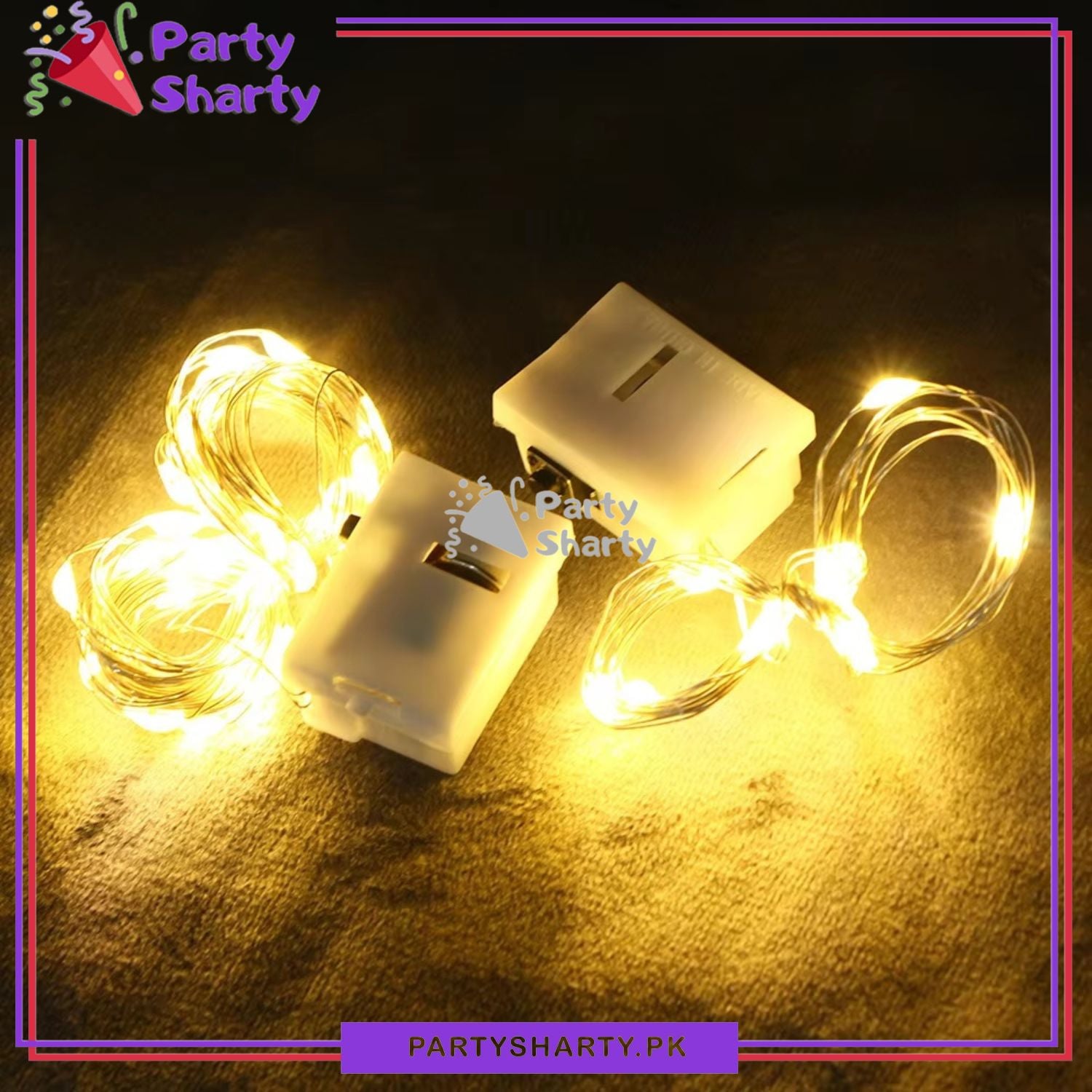 Mini Battery Powered Copper Wire LED String Fairy Lights Warm 2m long For Party & Gift Decoration