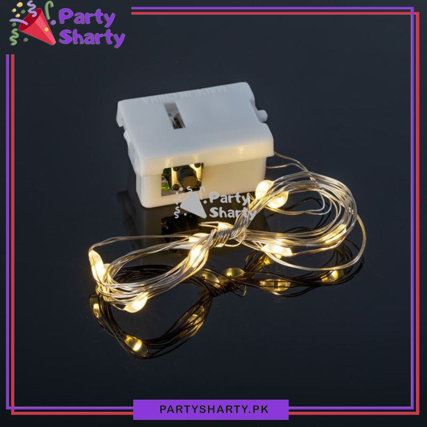 Mini Battery Powered Copper Wire LED String Fairy Lights Warm 2m long For Party & Gift Decoration