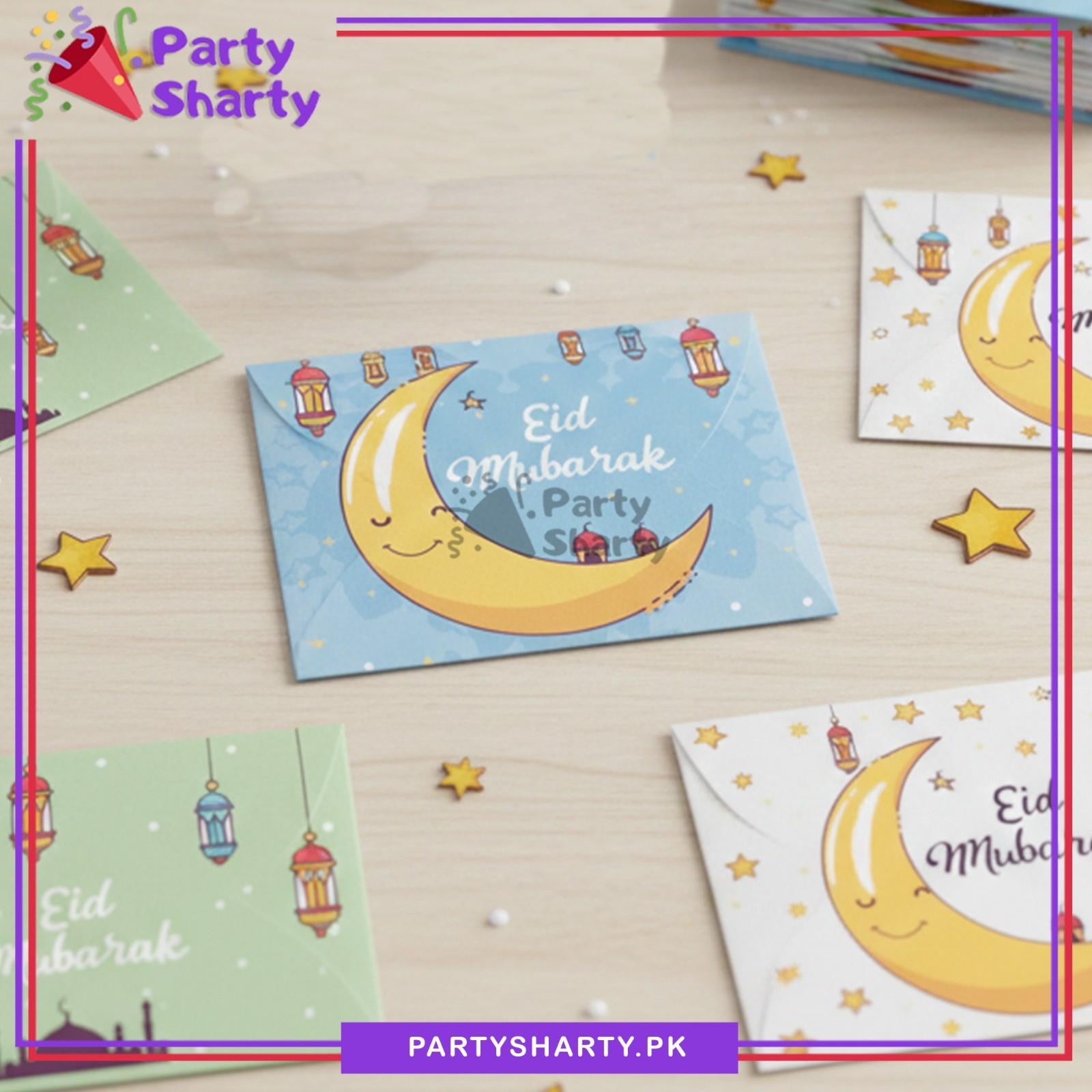 Mini Size Eid Mubarak Envelopes (Pack 10) For Eid Celebration