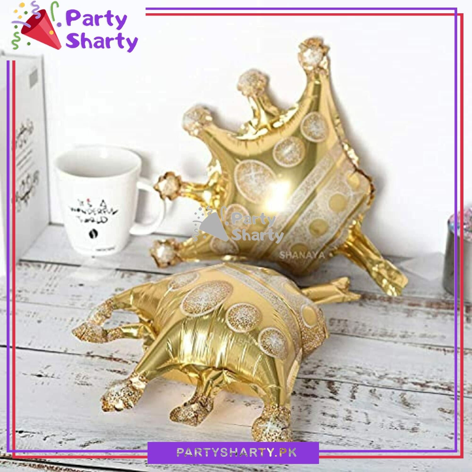 Mini Size Crown Shaped Foil Balloon For Royal Birthday Party Decoration and Celebration