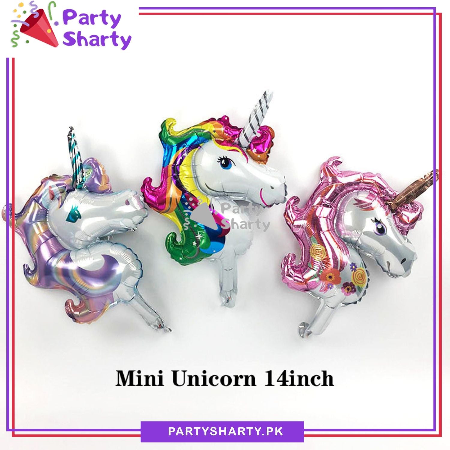 Mini Size Unicorn Head Theme Foil Balloons For Unicorn Theme Birthday Party Decoration and Celebration