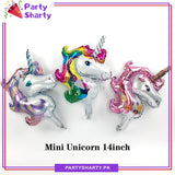 Mini Size Unicorn Head Theme Foil Balloons For Unicorn Theme Birthday Party Decoration and Celebration