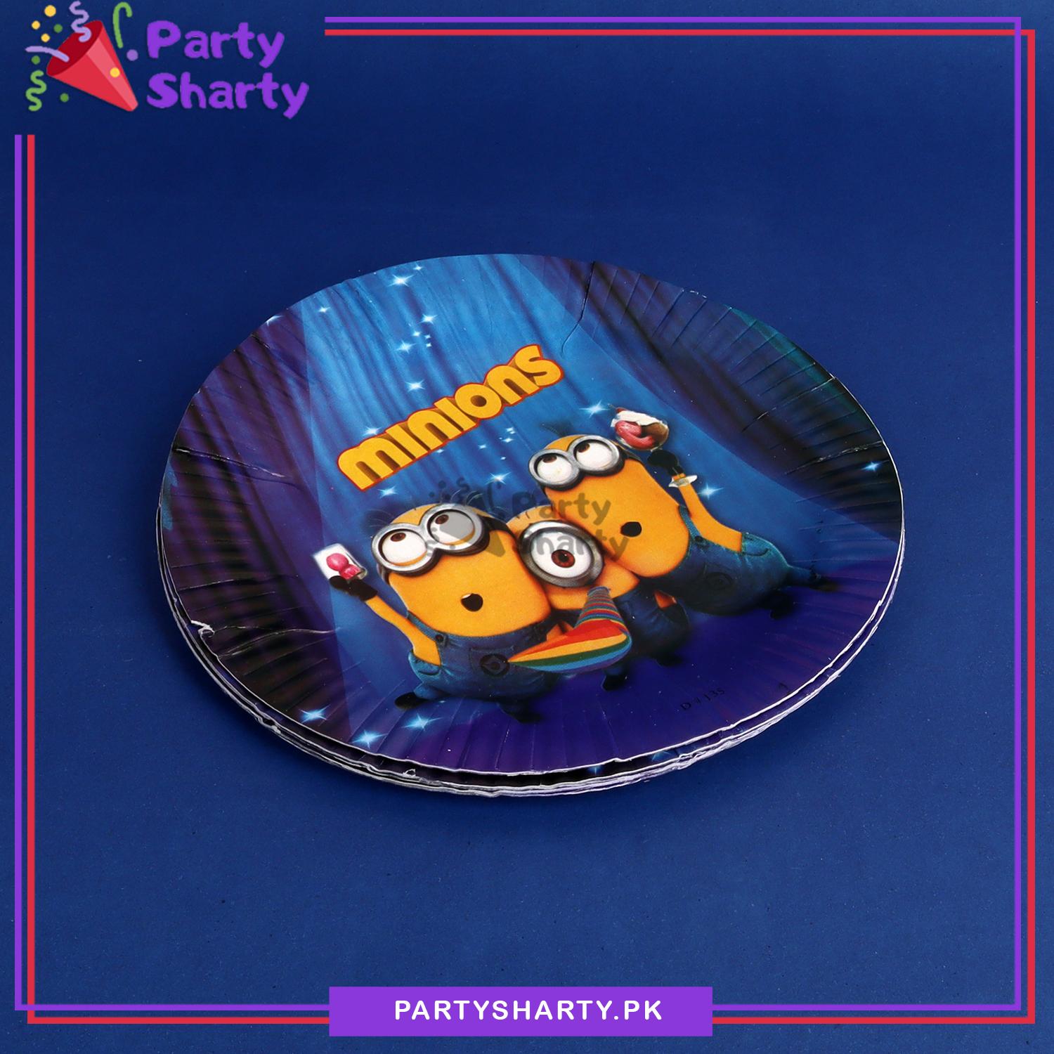 D-2 Minion Theme Party Disposable Paper Plates for Theme Party and Decoration