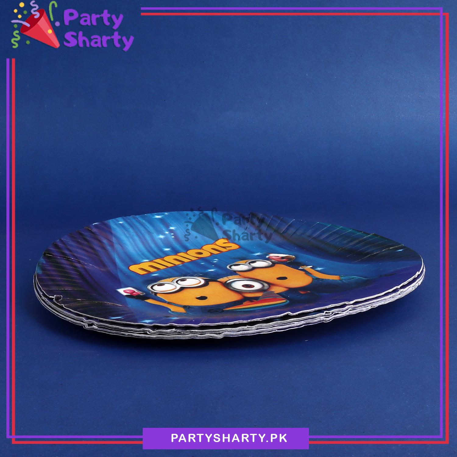 D-2 Minion Theme Party Disposable Paper Plates for Theme Party and Decoration