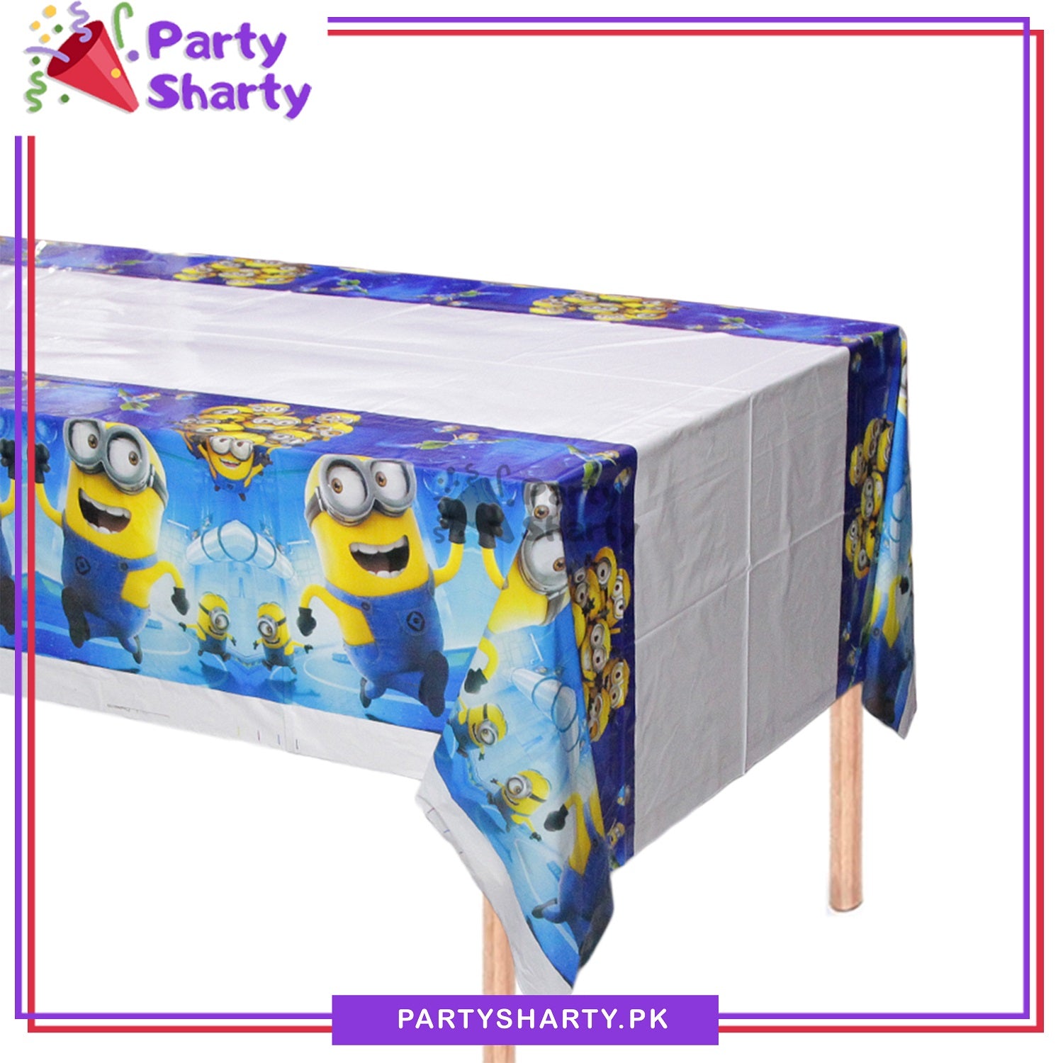 Minion Party Theme Table Cover for Birthday Party and Decoration