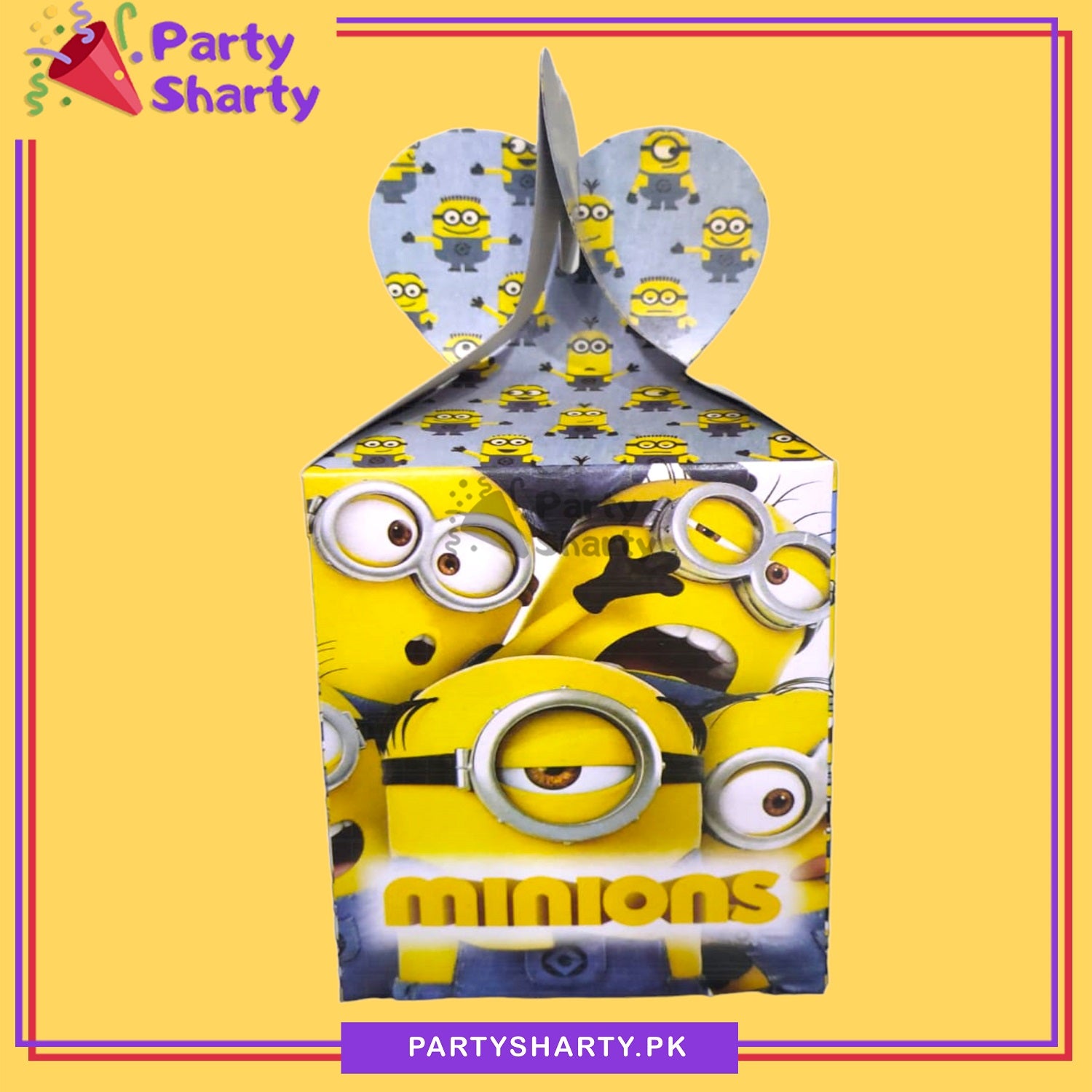 D-2 Minion Theme Goody Boxes Pack Of 10 For Minion Theme Birthday Party and Decoration
