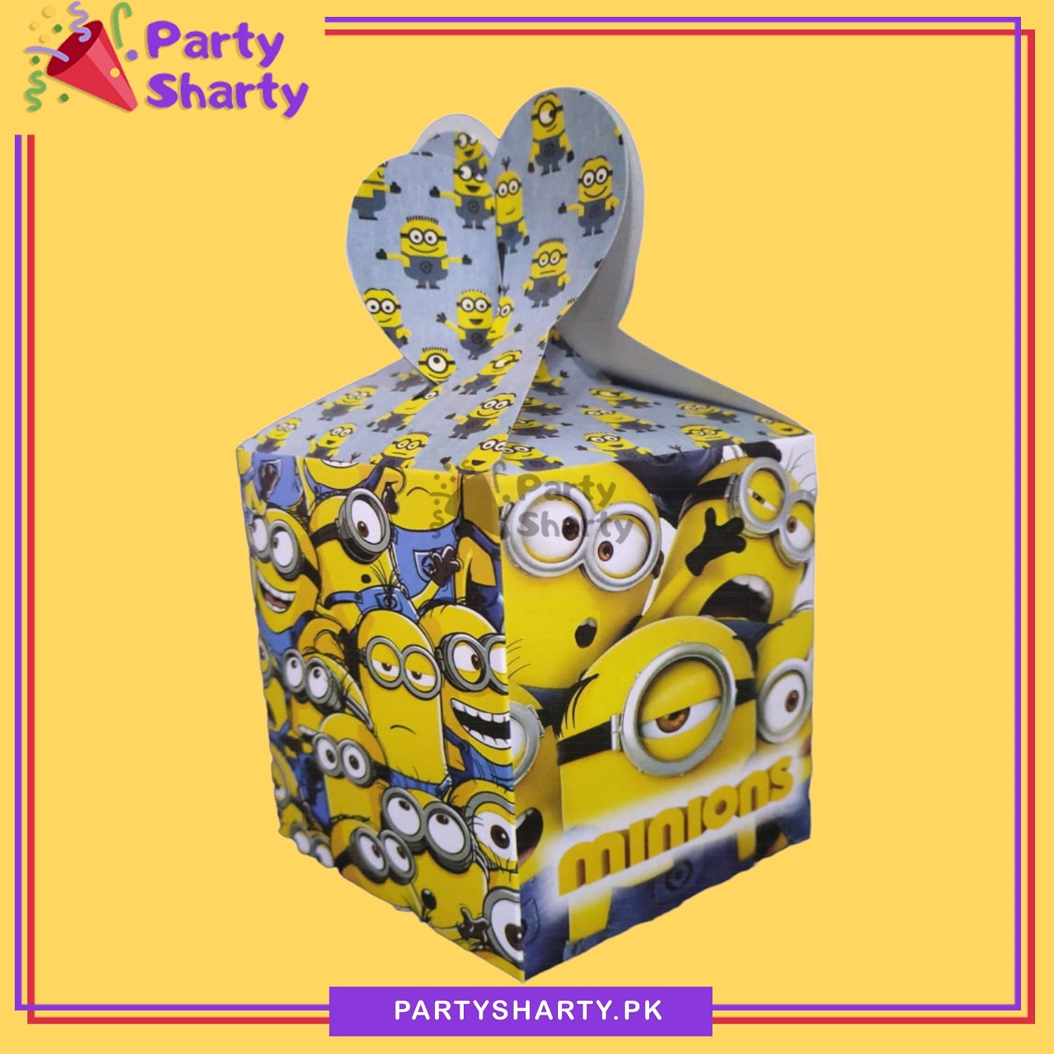 D-2 Minion Theme Goody Boxes Pack Of 10 For Minion Theme Birthday Party and Decoration