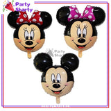 1 piece Mickey / Minnie Mouse Head Foil Balloon Kids Birthday Party Decoration Baby Shower Supplies Inflatable Balloons