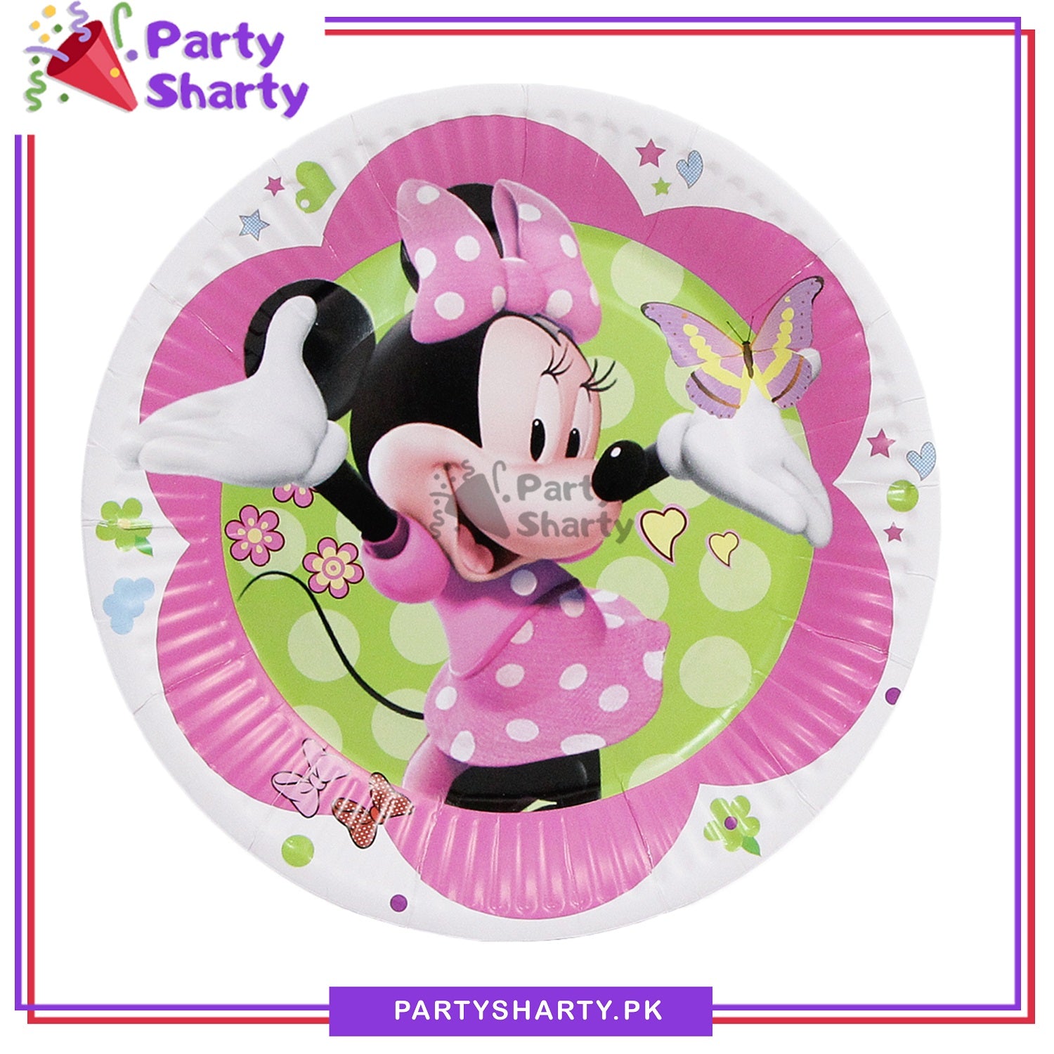 Minnie Mouse Theme Party Disposable Paper Plates for Minnie Mouse Theme Party and Decoration