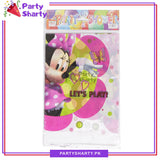 Minnie Mouse Printed Plastic Table Cover For Minnie Mouse Theme Birthday Party Celebration and Decoration