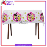 Minnie Mouse Printed Plastic Table Cover For Minnie Mouse Theme Birthday Party Celebration and Decoration