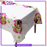 Minnie Mouse Printed Plastic Table Cover For Minnie Mouse Theme Birthday Party Celebration and Decoration