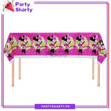 Pink Minnie Mouse Party Theme Table Cover for Birthday Party and Decoration