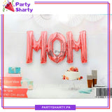 MOM Foil Banner For Mom's Birthday Party and Mother Day Decoration