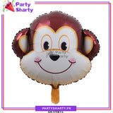 Mini Size Jungle Theme Animal Head Foil Balloon For Birthday Celebration