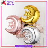 Crescent Moon Star Foil Balloon For Ramadan Iftar Party Decoration and Celebration