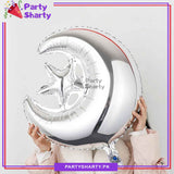 Crescent Moon Star Foil Balloon For Ramadan Iftar Party Decoration and Celebration