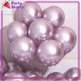 Metallic Chrome Balloons (Pack of 25) For Birthday, Wedding, Anniversary, Baby Shower Party Decoration