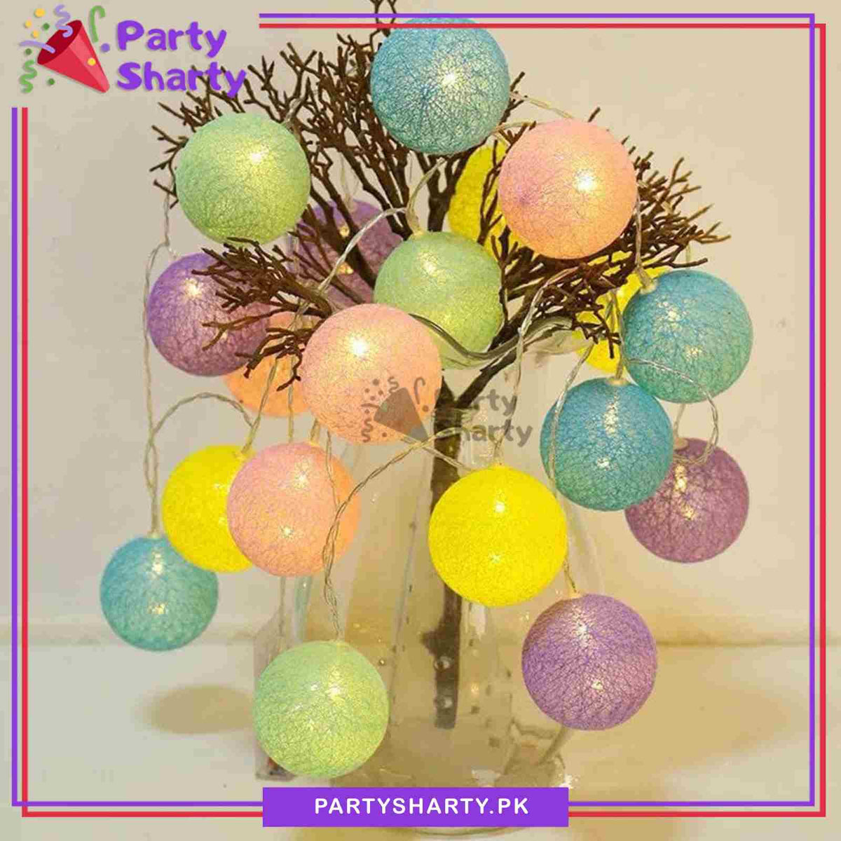 20 Balls Warm Battery Operated Still Fairy Lights For Home and Party Decoration