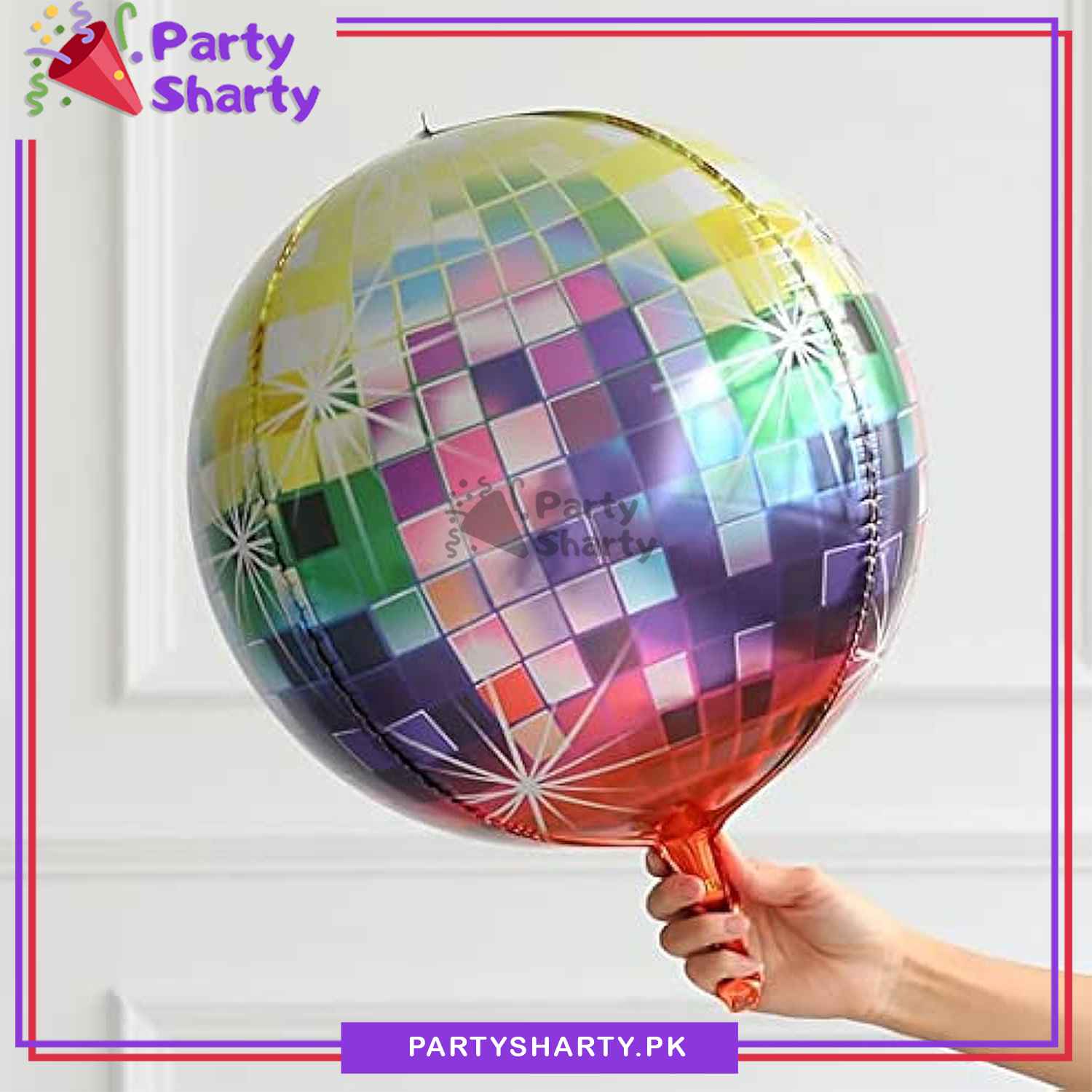 22inch Multi Disco Theme Round Shaped Foil Balloon For Birthday Party Decoration and Celebration