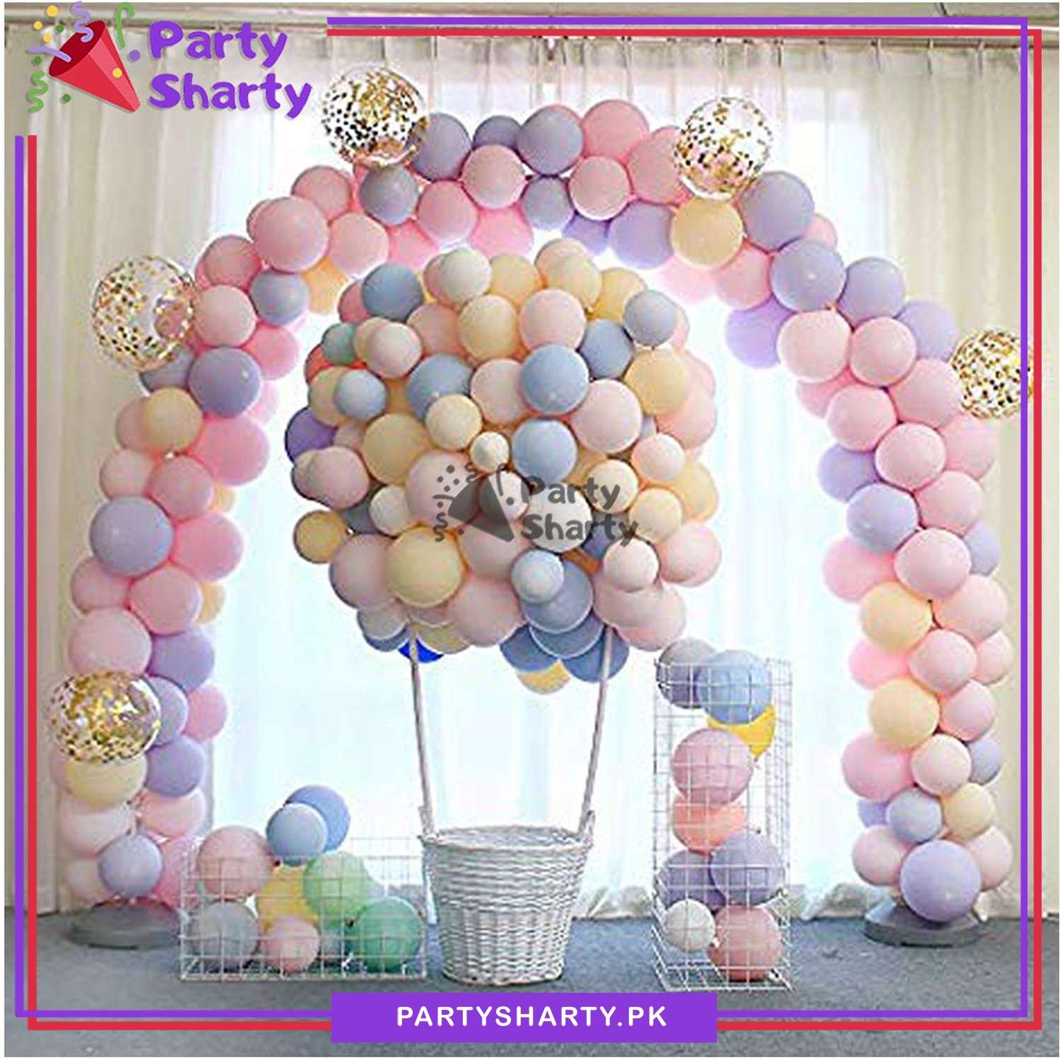 Multi Color Macron (Pastel Color) Latex Balloons for Birthday Parties / Wedding / Baby Showers Celebration & Decorations (25 pcs)