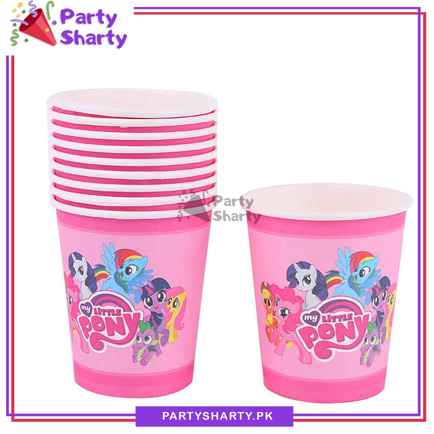 My Little Pony Theme Party Disposable Paper Cups for My Little Pony Theme Party and Decoration