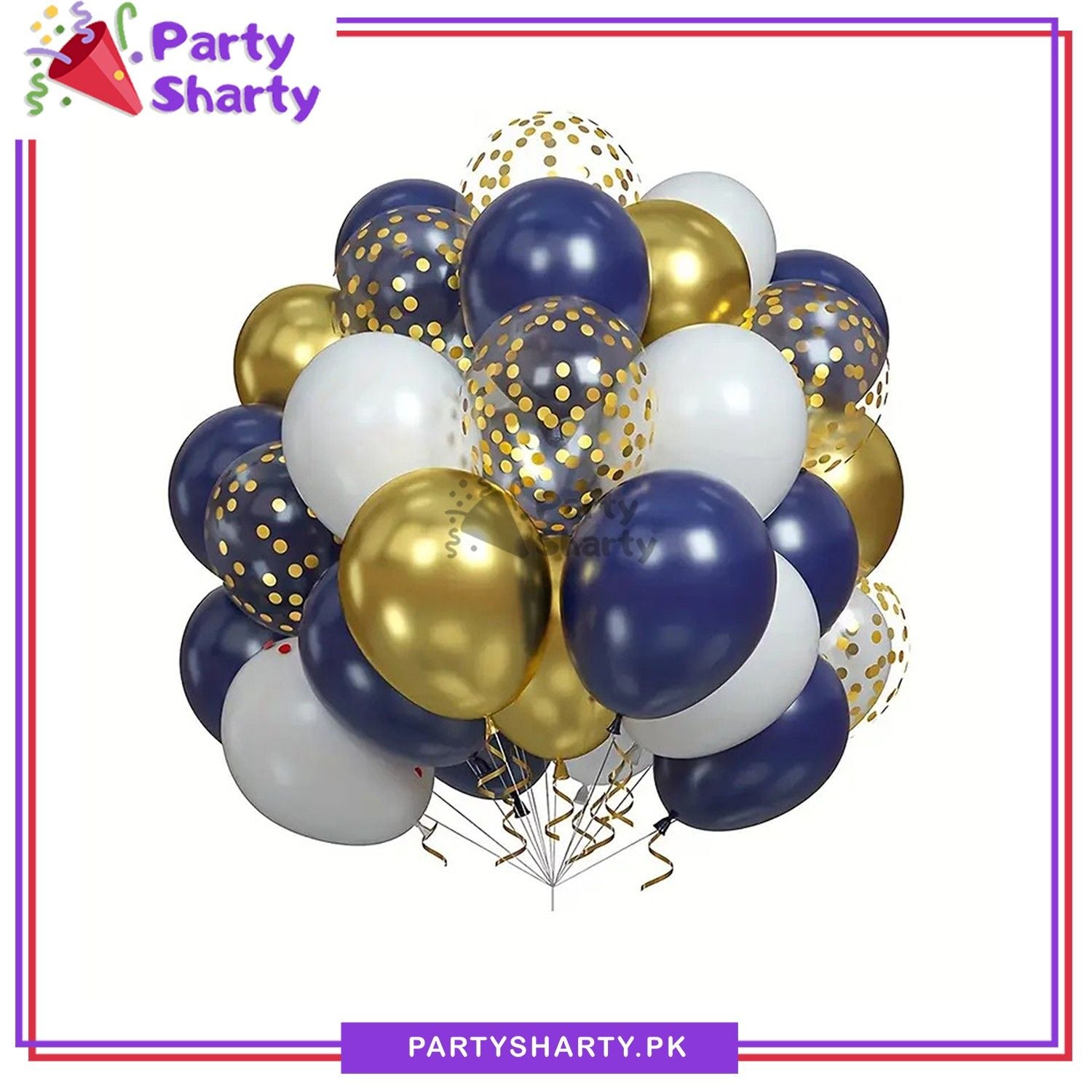 30pcs / Pack Metallic Balloons with Confetti Balloons For Party Decoration & Celebrations