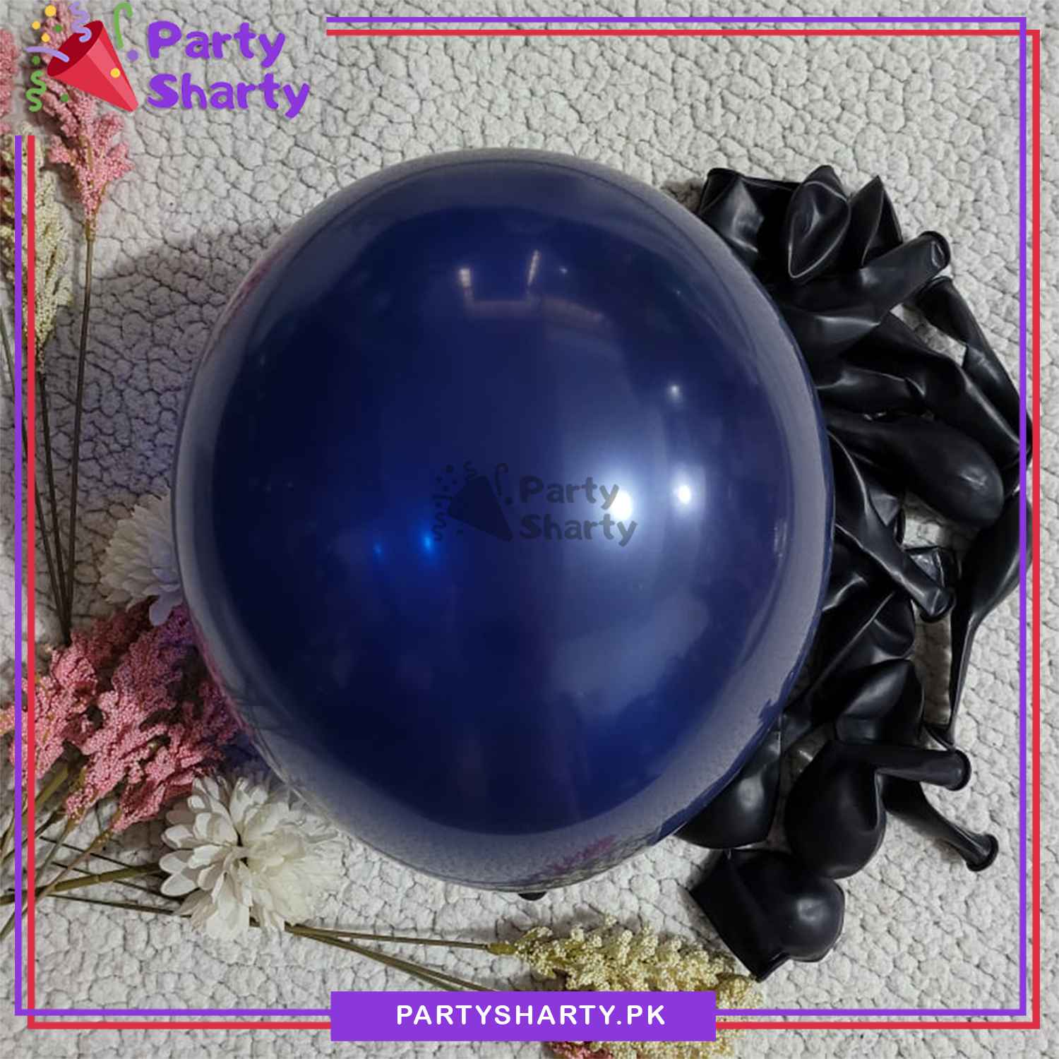 High Quality Night Blue Latex Balloons for Birthday Party and Event Decoration - Pack of 25