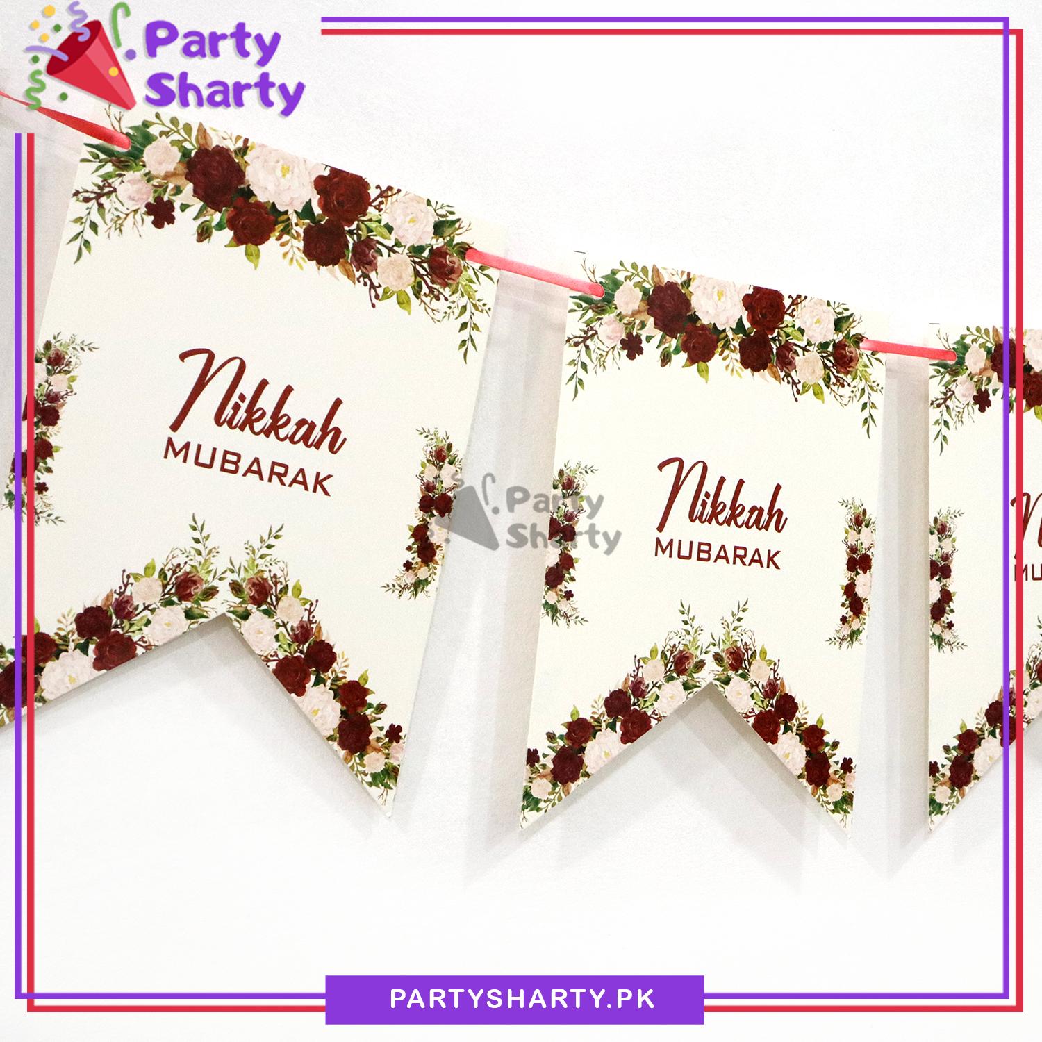 Nikkah Mubarak Card Banner For Theme Decoration and Celebration