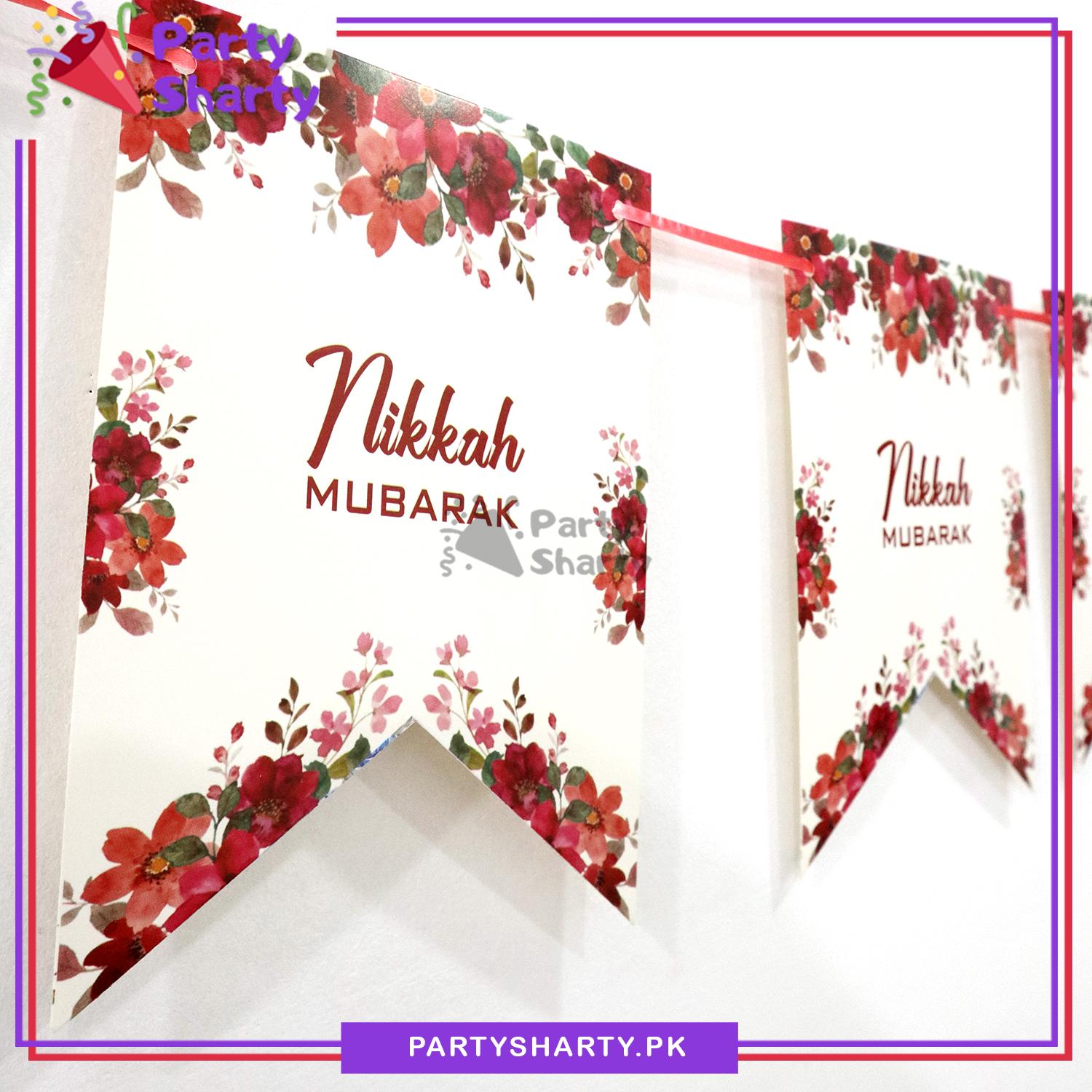 Nikkah Mubarak Card Banner For Theme Decoration and Celebration