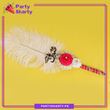Qabool Hai White Feather Ballpoint Pens For Nikkah Events and Decoration