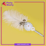 Qabool Hai White Feather Ballpoint Pens For Nikkah Events and Decoration