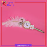 Qabool Hai White Feather Ballpoint Pens For Nikkah Events and Decoration