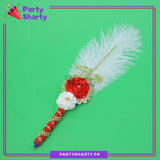 Qabool Hai White Feather Ballpoint Pens For Nikkah Events and Decoration