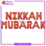 Nikkah Mubarak Foil Balloon Set For Nikkah / Wedding Decoration and Celebrations