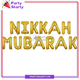 Nikkah Mubarak Foil Balloon Set For Nikkah / Wedding Decoration and Celebrations
