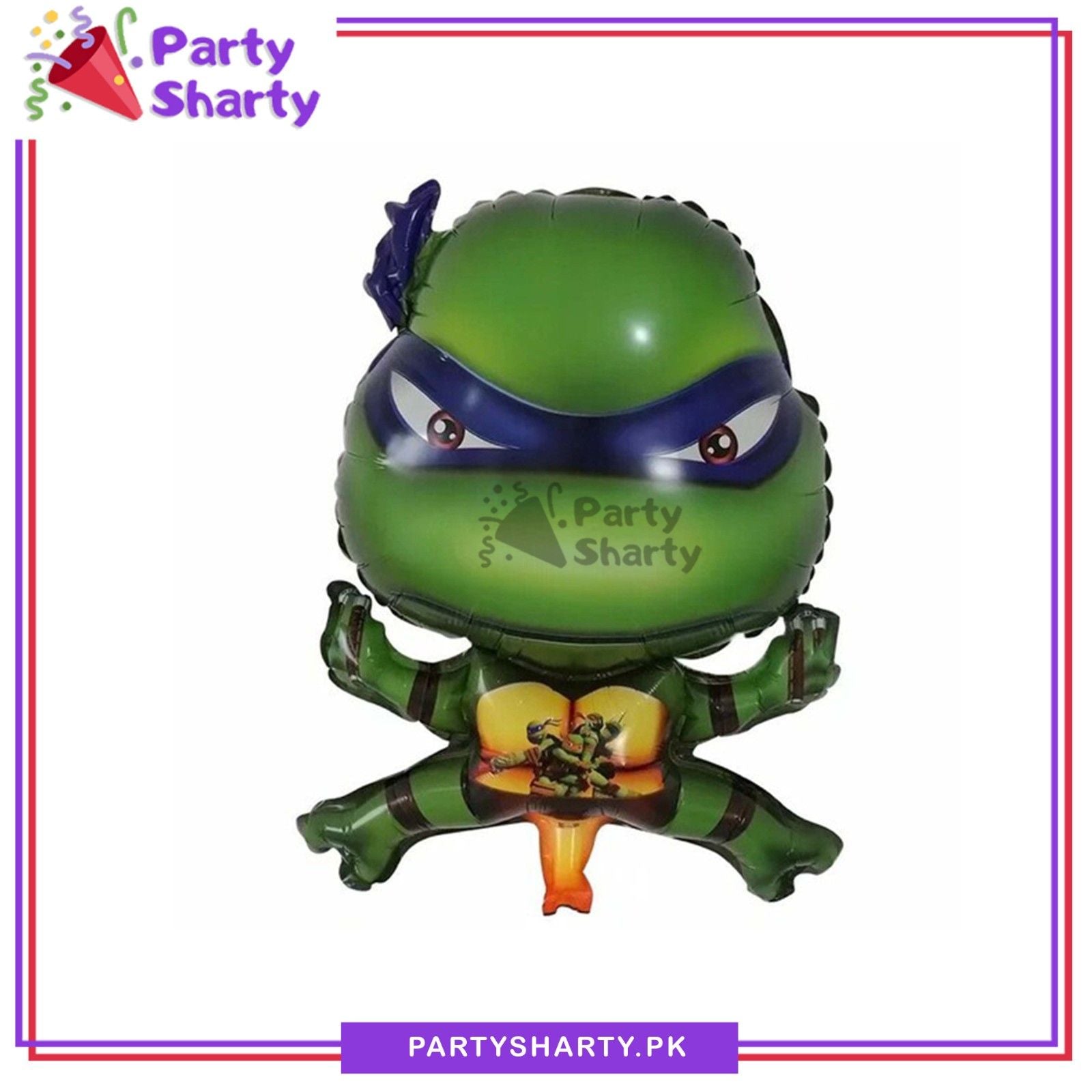 Ninja Turtle Leonardo Character Foil Balloon for Theme Decoration & Celebration