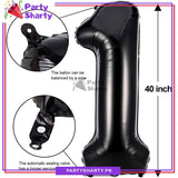 Black 40 inches Number Foil Balloon for Birthday / Anniversary Party Decoration