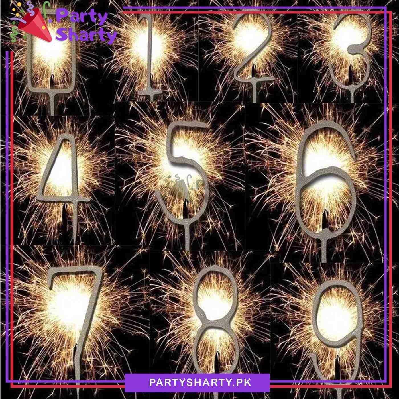 Number Sparkle Candle For Decoration and Celebration