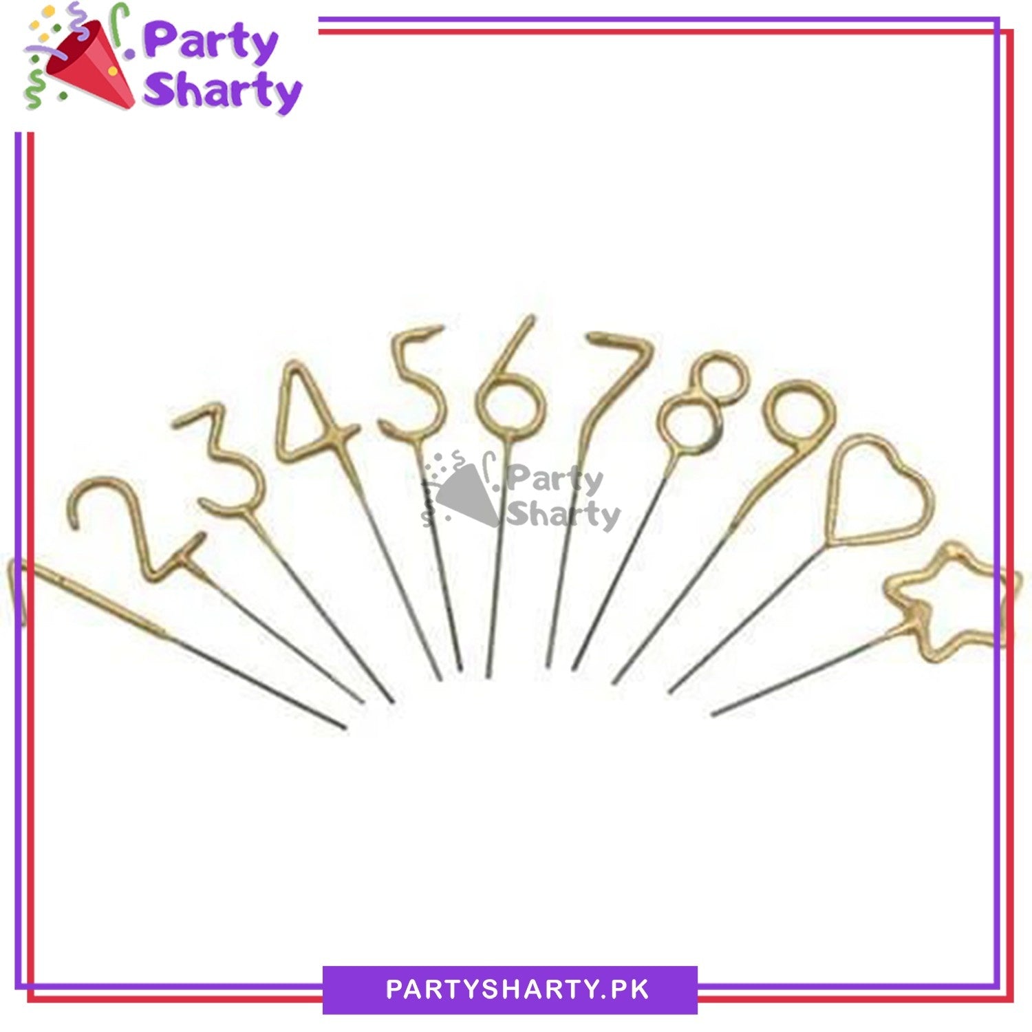 Number Sparkle Candle For Decoration and Celebration