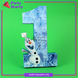 Numeric 1 Thermocol Standee For Frozen Theme Based First Birthday Celebration and Party Decoration
