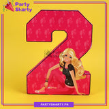 Numeric 2 Thermocol Standee For Barbie Theme Based Second Birthday Celebration and Party Decoration