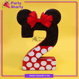 Numeric 2 Thermocol Standee For Minnie Mouse Theme Based Second Birthday Celebration and Party Decoration