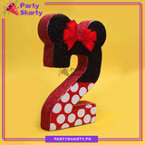 Numeric 2 Thermocol Standee For Minnie Mouse Theme Based Second Birthday Celebration and Party Decoration