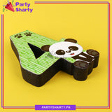 Numeric 4 Thermocol Standee For Panda Theme Based Fourth Birthday Celebration and Party Decoration