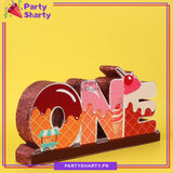 ONE Donut & Ice-cream Theme Thermocol Standee For Candyland Theme Based First Birthday Celebration and Party Decoration